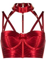 Bordelle soutien-gorge à design à sangles - Rouge