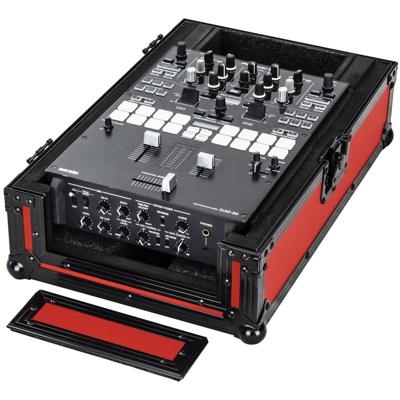 Odyssey FR10MIXBKREDXD flightcase voor 10 inch mixer rood
