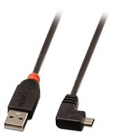 LINDY 31977 2m USB Micro-B Kabel, 90 Graad Rechte hoek