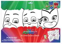 Diakakis posterset PJ Masks junior 31 x 42,5 cm papier 12 delig