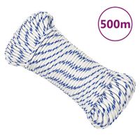 Boot touw 3 mm 500 m polypropyleen wit