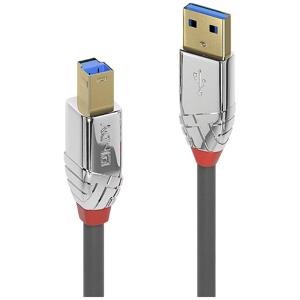 LINDY USB-kabel USB 3.2 Gen1 (USB 3.0 / USB 3.1 Gen1) USB-A stekker, USB-B stekker 0.50 m Grijs 36660