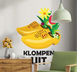 Deur sticker Klompen uitdoen