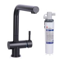 Keukenkraan Black massief RVS inclusief 3M Waterfilter - thumbnail