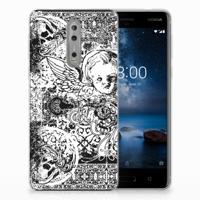 Silicone Back Case Nokia 8 Skulls Angel