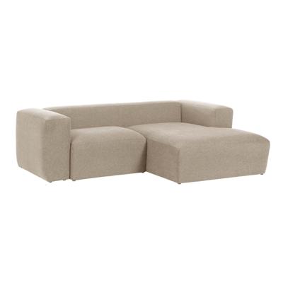 2-zitsbank Blok beige met chaise longue rechts 240 cm