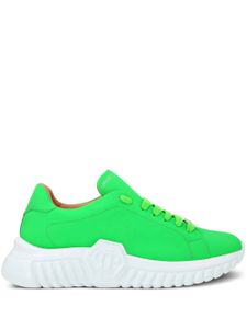 Philipp Plein Runner Hexagon low-top leather sneakers - Vert