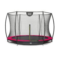EXIT Toys Silhouette Inground Trampoline - ø305cm - Rond Inbouw Tuintrampoline Buiten voor Kinderen - Met Veiligheidsnet en Voetbeschermingssysteem - Veilige Toegang - Goede Springkracht - Roze