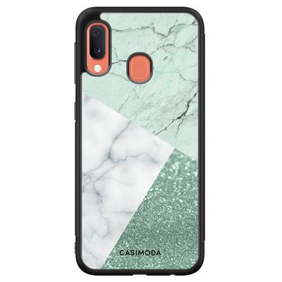 Samsung Galaxy A20e hoesje - Minty marmer collage