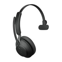 Jabra Evolve2 65 monaural On Ear headset Telefoon Bluetooth Mono Zwart Volumeregeling, Indicator voor batterijstatus, Microfoon uitschakelbaar (mute) - thumbnail