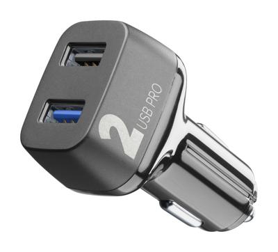 CELLULARLINE Car Charger Multipower 2 Pro 18W QC Zwart