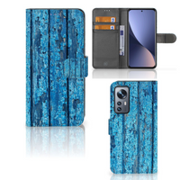 Xiaomi 12 | 12X Book Style Case Wood Blue - thumbnail