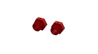 Aluminum Wheel Hex 24mm, Red (2) (ARA310928) - thumbnail