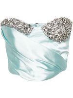 AREA haut-bustier à ornements en cristal - Bleu - thumbnail