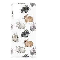 Dierenprint Telefoonhoesje voor OPPO A17 Konijntjes - thumbnail