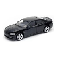 Modelauto Dodge Charger R/T 2016 zwart schaal 1:24/21 x 8 x 6 cm