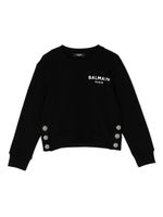 Balmain Kids sweat en coton à logo imprimé - Noir - thumbnail