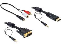 DeLOCK 84455 video kabel adapter 2 m DVI-D HDMI Zwart - thumbnail