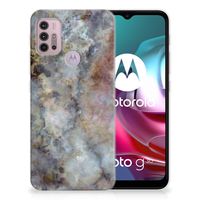 Motorola Moto G30 | G10 TPU Siliconen Hoesje Marmer Grijs - thumbnail