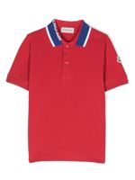 Moncler Enfant polo à col contrastant - Rouge - thumbnail