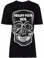 Philipp Plein t-shirt à motif tête de mort - Noir