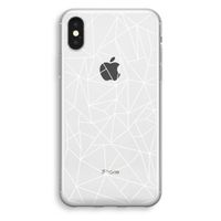 Geometrische lijnen wit: iPhone X Transparant Hoesje - thumbnail