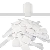 LABEL THE CABLE Kabelhouders Zelfklevend met Klittenband voor Perfect Kabelmanagment - Kabelopberger voor Muur en Bureau - LTC WALL STRAPS - 50 Stuks - Wit - PRO 3120