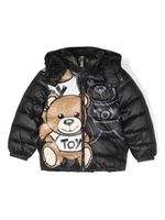 Moschino Kids doudoune à imprimé Teddy Bear - Noir