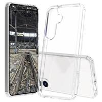 JT Berlin Pankow-Clear Case voor Samsung Galaxy S24 hoes transparant (schokabsorberend TPU-frame, krasbestendige achterkant van acrylglas, anti-vingerafdrukcoating)