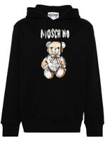 Moschino hoodie à logo imprimé - Noir - thumbnail