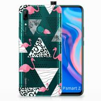 Huawei P Smart Z TPU Hoesje Flamingo Triangle