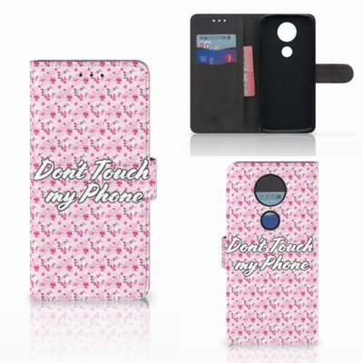 Motorola Moto E5 Plus Portemonnee Hoesje Flowers Pink DTMP