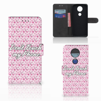Motorola Moto E5 Plus Portemonnee Hoesje Flowers Pink DTMP