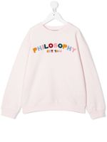 Philosophy Di Lorenzo Serafini Kids sweat à logo texturé - Rose - thumbnail