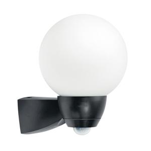 ESYLUX AL P Garda 130 sw EL10026126 Wandlamp met bewegingsmelder E27 Gloeilamp Zwart