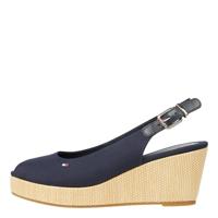 Tommy Hilfiger Iconic Elba Sling Back Fw0fw04788 Wedge Espadrilles voor dames, Blauw Space Blue, 38 EU