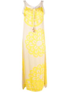 Themis Z robe-caftan à fleurs - Jaune