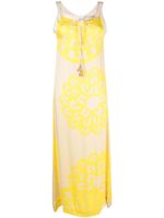 Themis Z robe-caftan à fleurs - Jaune - thumbnail