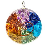 Orgonite Hanger Koperen Spiraal Rond Chakra - thumbnail