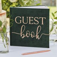 Bruiloft Gastenboek Groen Velvet Luxury