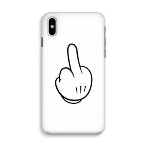 Middle finger white: iPhone XS Tough Case