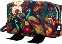 PoopyGo poepzakhouder pauw (rood) - dispenser voor poepzakjes - eenvoudig aan de hondenriem te bevestigen - waterdicht - met klittenbandsluiting en karabijnhaak - Eco Bag