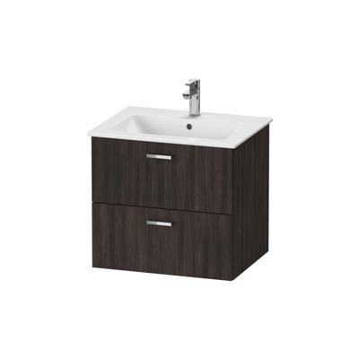 Duravit XBase wastafelonderkast 60x47,5 cm met 2 laden voor ME by Starck wastafel, donkerkastanje