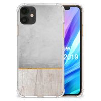 Apple iPhone 11 Stevig Telefoonhoesje Wood Concrete