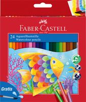 Kleurpotloden Faber-Castell aquarel incl penseel set ÃƒÆ' 24 stuks assorti - thumbnail