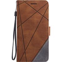 iPhone 14 Plus hoesje - Bookcase - Pasjeshouder - Portemonnee - Patroon - Kunstleer - Bruin - thumbnail