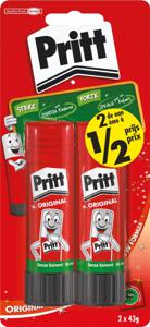 Pritt plakstift blister van 2 stuks van 43 g, 2de aan halve prijs