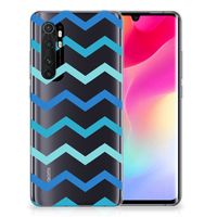 Xiaomi Mi Note 10 Lite TPU bumper Zigzag Blauw - thumbnail