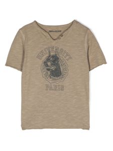 Zadig & Voltaire Kids t-shirt en coton à imprimé graphique - Tons neutres