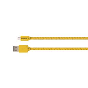 Schwaiger USB-kabel USB 2.0 USB-A stekker, USB-micro-B stekker 1.20 m Zwart, Geel Met metermarkering WKM10511